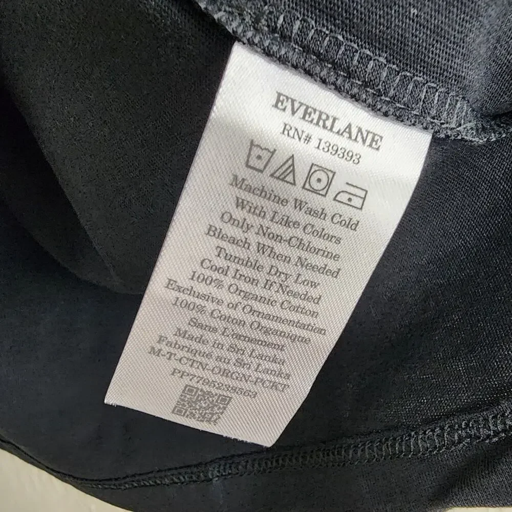 Everlane Uniform Organic Cotton Pocket Tee Black Short Sleeve Mens T-Shirt M - Picture 7 of 8